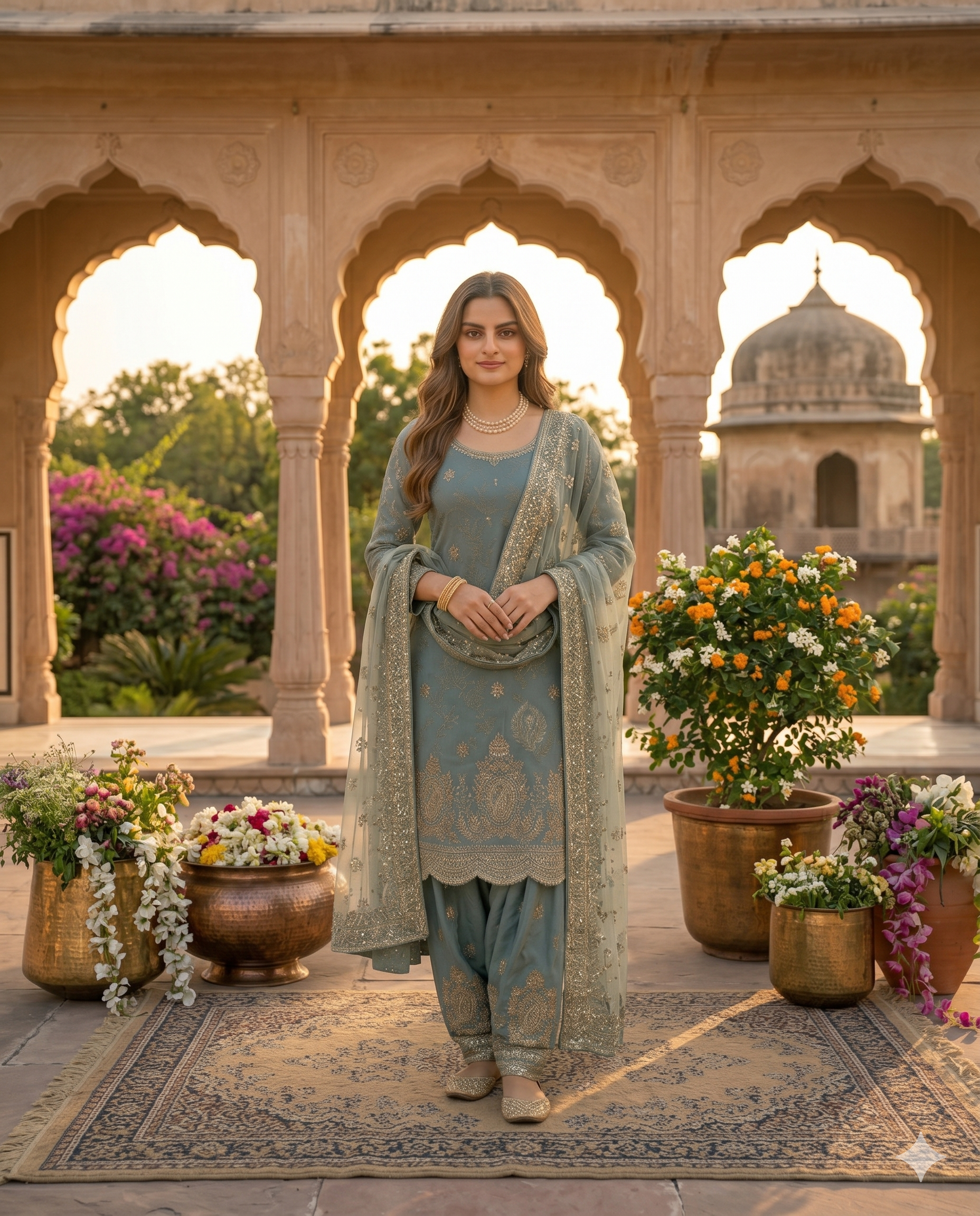 Neo-Classic Sage Couture Salwar Suit